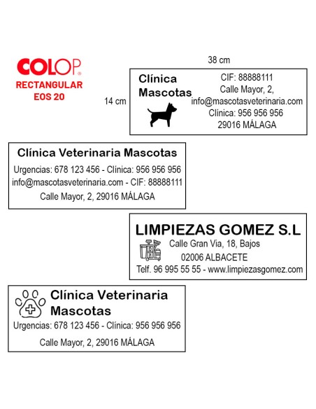 Sello Personalizado Colop EOS 20 (14 x 38 mm)