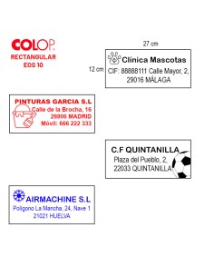 Sello Personalizado Colop EOS 10 (12 x 27 mm) 2