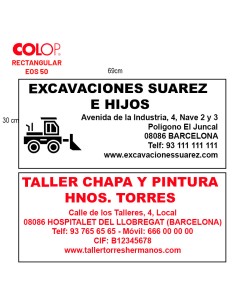 Sello Personalizado Colop EOS 50 (30 x 69 mm) 2