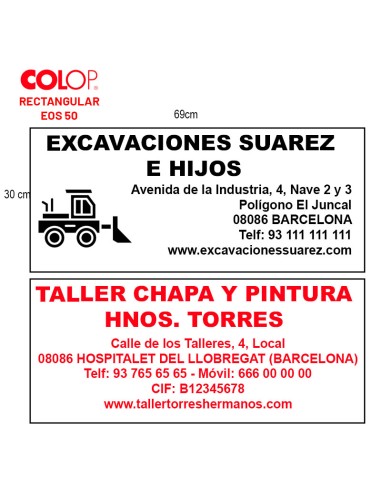 Sello Personalizado Colop EOS 50 (30 x 69 mm)