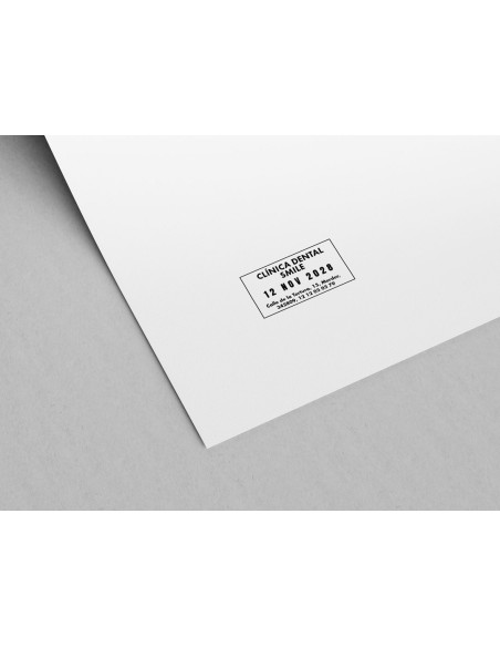 Sello Personalizado con Fecha Colop EOS 38 (25 x 47 mm)