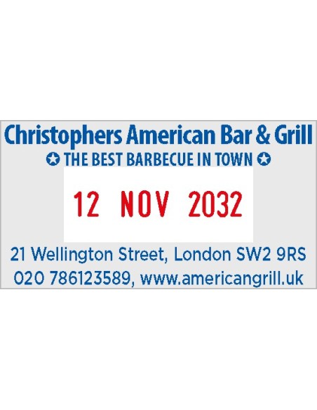 Sello Personalizado con Fecha Colop EOS 38 (25 x 47 mm)